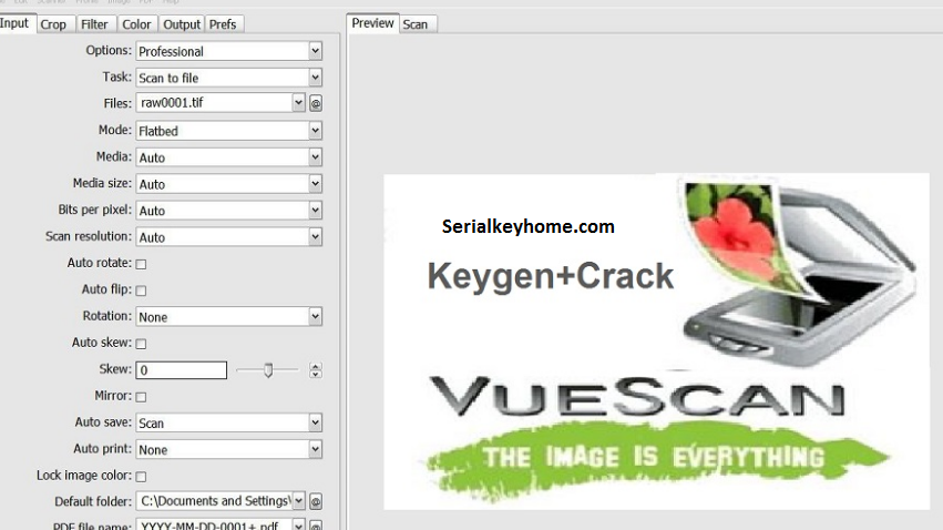 VueScan key